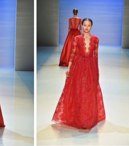 أجمل الفساتين الراقية يقدمها جورج حبيقة في شتاء 2015