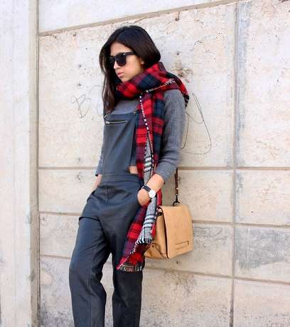 إعتمدي الشالات بموضة الـ Plaid في شتاء 2015