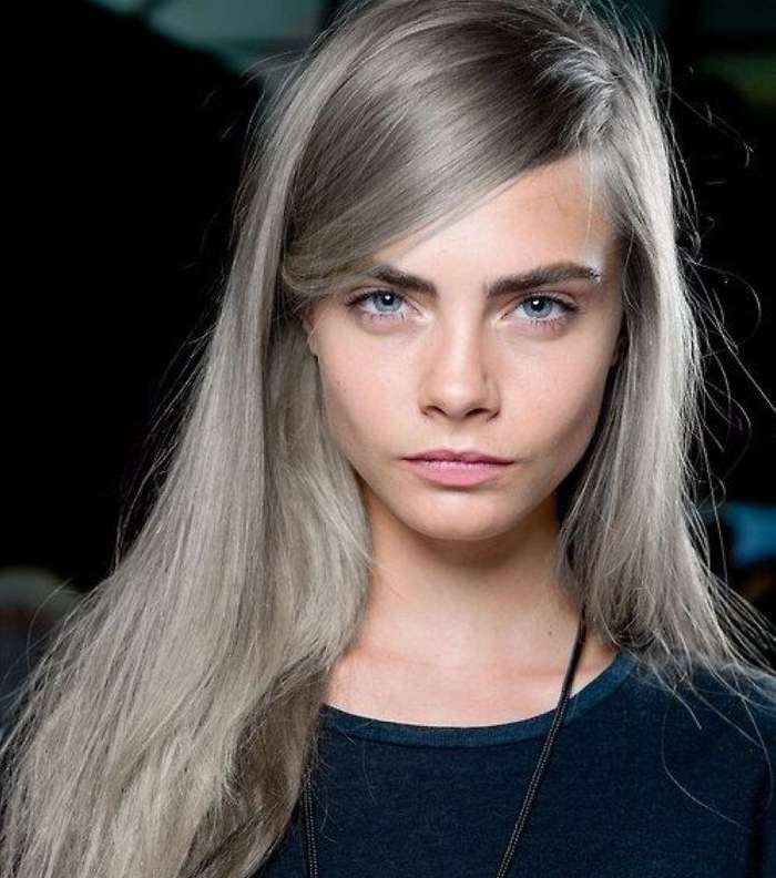 صور صيحة شعر اشقر رمادي غامق