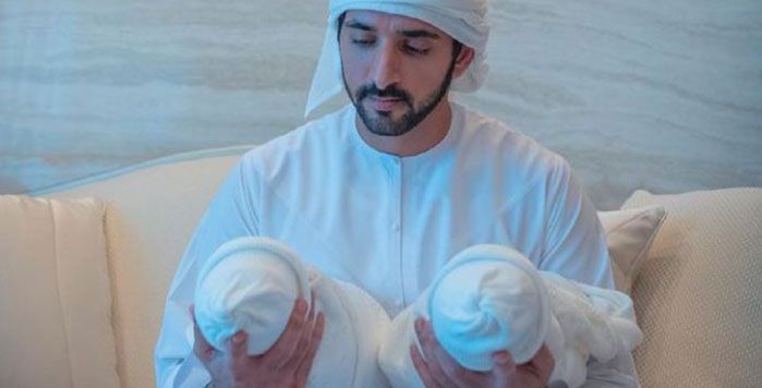 الشيخ حمدان بن محمد بن راشد آل مكتوم يرزق بتوأم