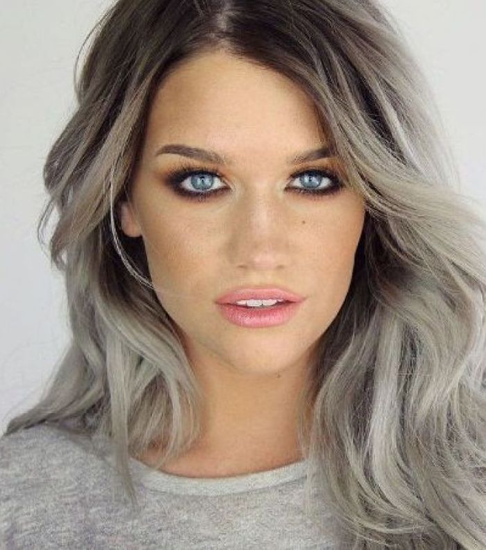 صور لون شعر اشقر رمادي مميز