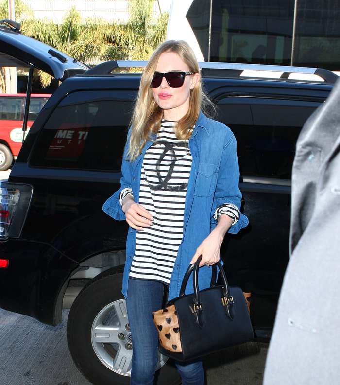 Kate Bosworth تختار حقيبة Burberry من مجموعة شتاء 2014