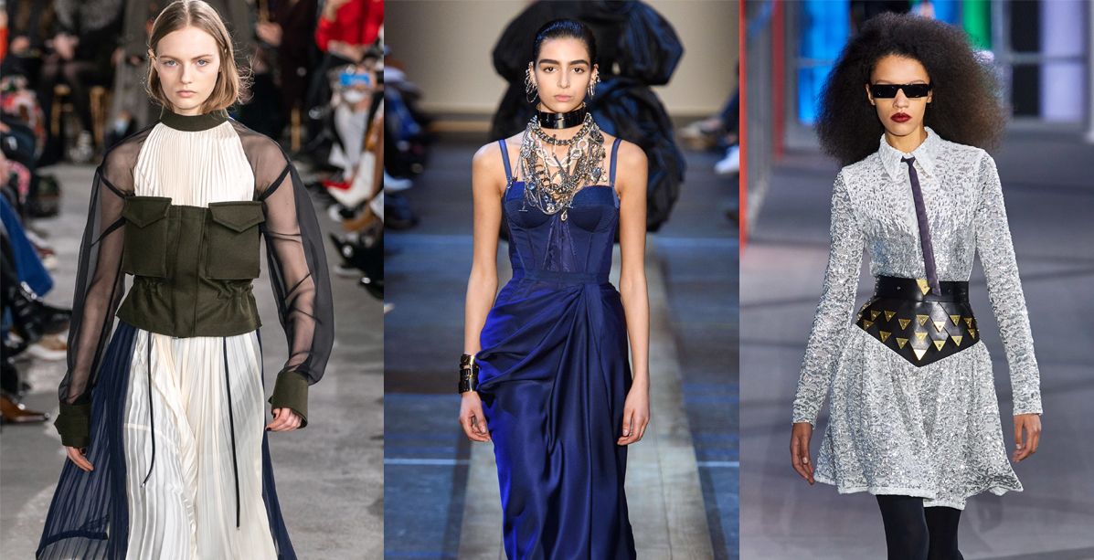 من اليمين إلى اليسار Louis Vuitton  ،Alexander McQueen ، Sacai