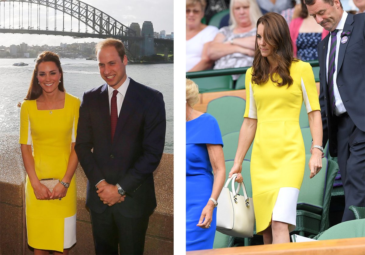 كيت ترتدي الفستان الاصفر منذ سنوات