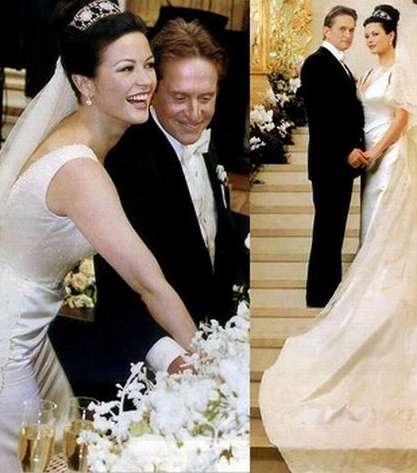 الزواج الأكثر نجاحاً بدأ بثوب زفاف كريستيان لاكروا بقيمة 140 ألف دولار مع كاثرين زيتا جونز 