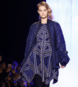 موضة سترة الباركا فوق الفساتين الانيقة من Herve Leger