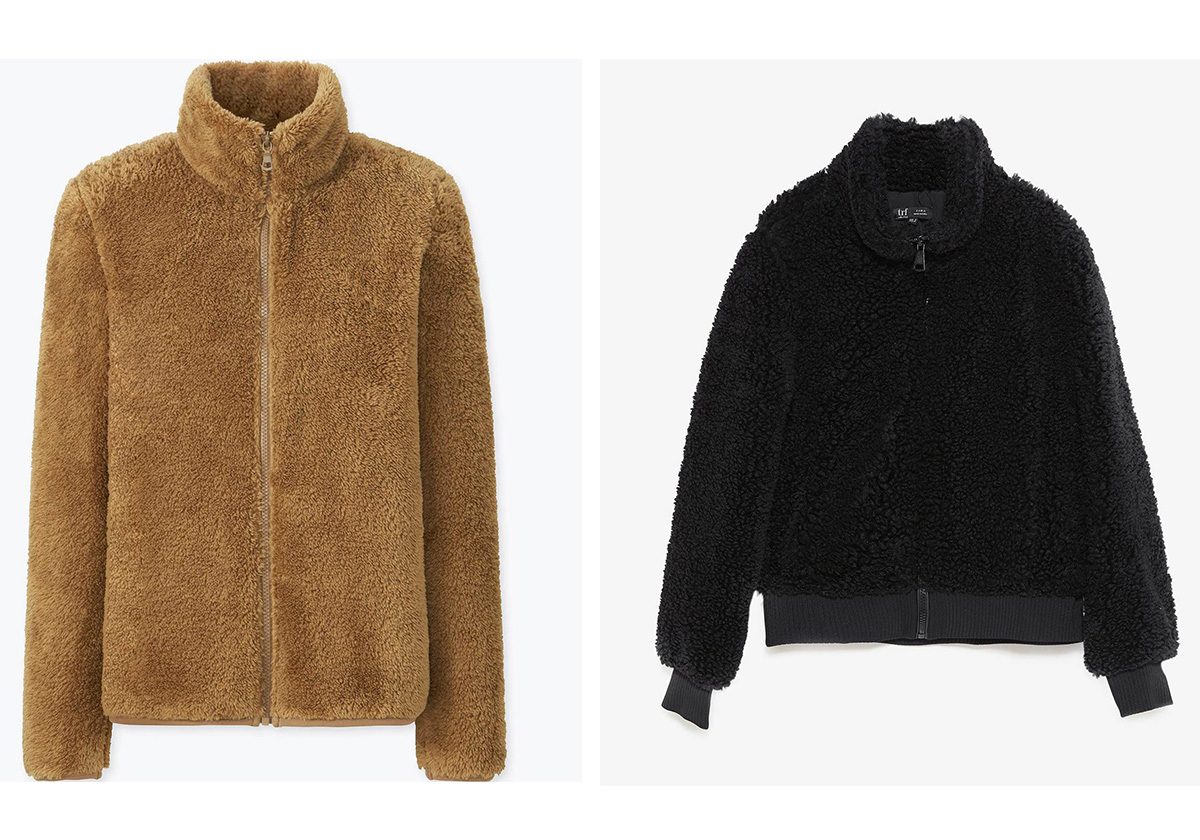 كنزات بقماش الـ Shearling بقصة الكنزة الرياضية