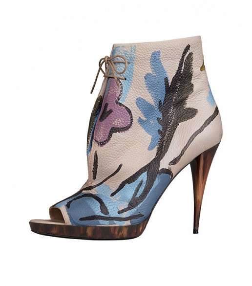 تألقي في شتاء 2015 بحذاء بربري الكاحل Hand-Painted Ankle Boots