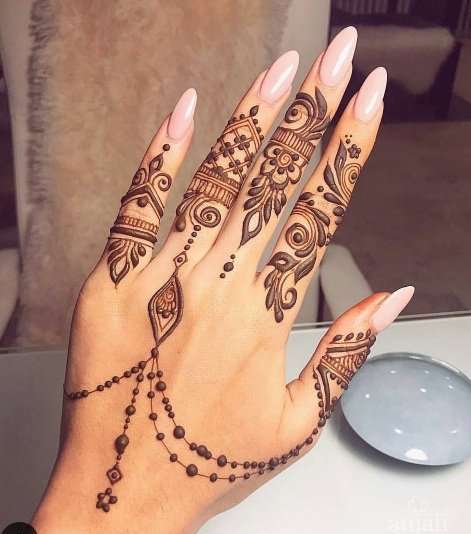 صور اجمل رسم حنا للعروس