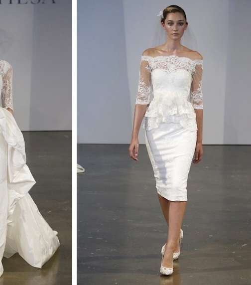 الـ Peplum  والقصير من أبرز صيحات عروس  Marchesa