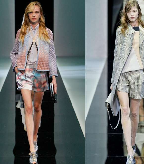 بذلة الشورت في تصاميم Emporio Armani لربيع 2013