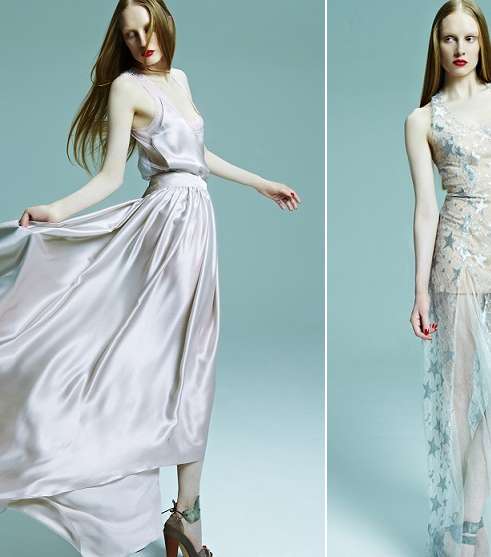 أجمل الفساتين الطويلة من تصميم كارولين صيقلي