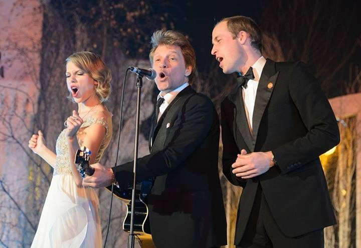 تايلور سويفت تحقق حلمها وتغني مع الأمير ويليام و Bonjovi