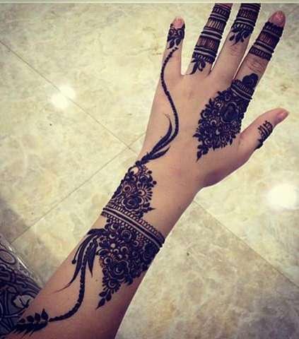 صور احدث موديلات نقش اسود للعروس