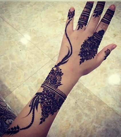 صور احدث موديلات نقش اسود للعروس