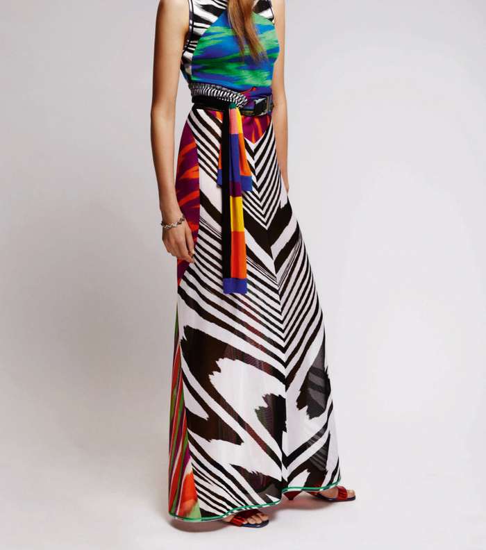 موضة الفستان الطويل مع حزام الكيمونو من مجموعة Missoni Resort 2016