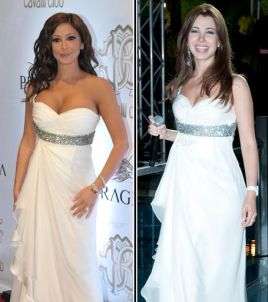 نانسي عجرم وأليسا في فستان روبرتو كافالي