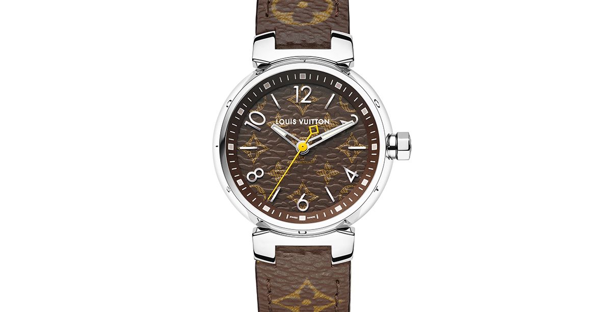 ساعة Tambour بنقشة المونوغرام