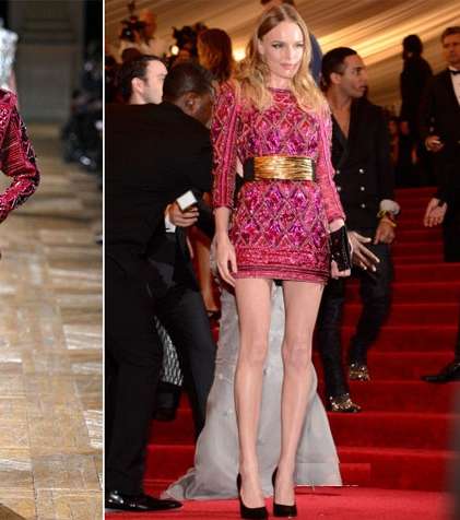 Kate Bosoworth بإطلالة غير موفّقة بفستان بالمان في حفل الـ Met Gala