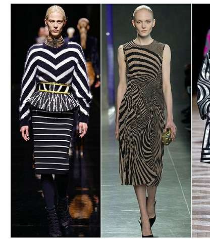 موضة الأزياء بالأنماط الهندسيّة Optical monochrome