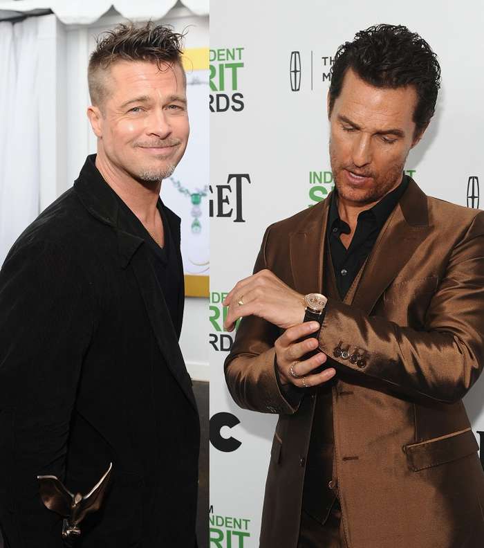 ماثيو ماك كونوغهي وبراد بيت في مهرجان سبيريت اواردز للسينما المستقلة 