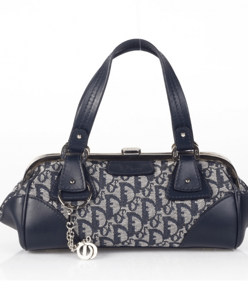حقيبة Christian Dior Blue Denim Satchel with Wallet