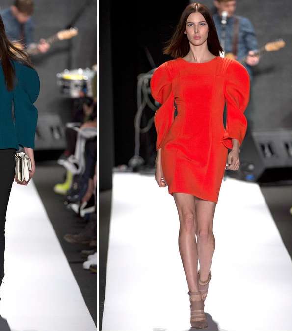 موضة الأكتاف المنفوخة في مجموعة ريبيكا مينكوف لشتاء 2014