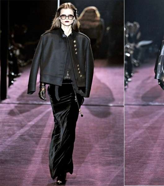 تألّقي مع قماش المخمل والجلد في شتاء 2013 من خلال تصاميم غوتشي