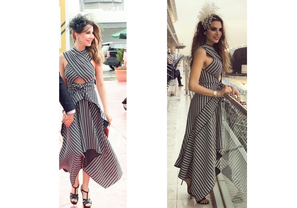 بالصور: نانسي عجرم تتعرض لموقف محرج في دبي بسبب فستانها!