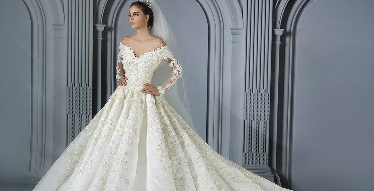 عروس Marwan&Khaled Couture: الأناقة الأمبراطورية