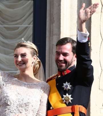 الأمير غييوم دو لوكسمبورغ وعروسه الكونتيسة ستيفاني دو لانوي