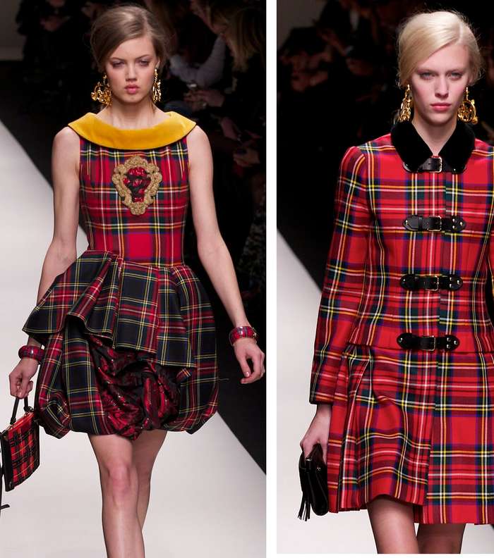 موضة الـ Tartan تسيطر على مجموعة Moschino لشتاء 2014