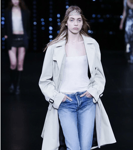 موضة الجينز ومعطف الـ Trench coat لصيف 2016 من سان لوران
