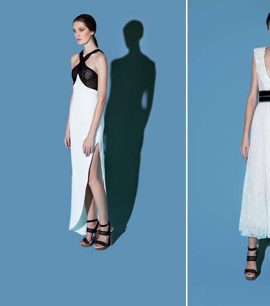 من مجموعة سندرا منصور لصيف 2014، اختاري الفساتين بلوني الأبيض والأسود