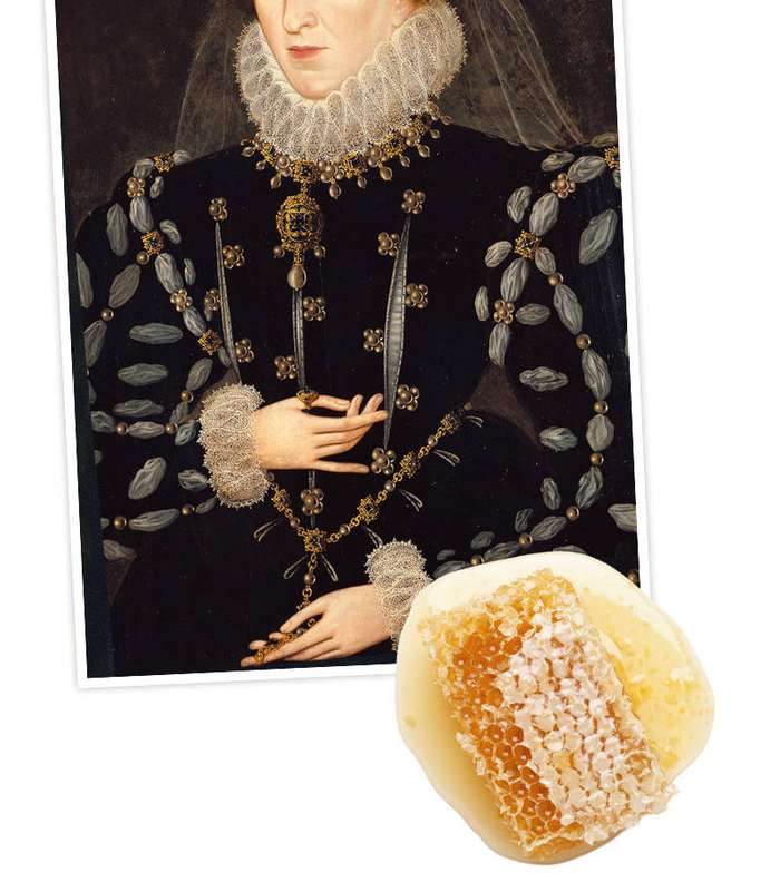 القرن 16: مزيج من شمع العسل والنباتات مع الملكة إاليزابيث الأولى 
