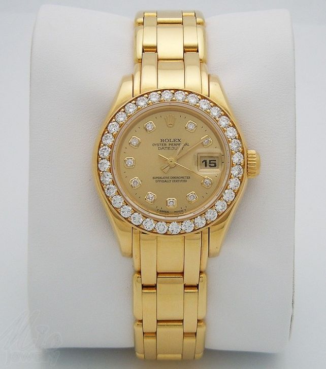 من أغلى ساعات رولكس، ساعة Oyster Perpetual Lady Datejust Pearlmaster Yellow Gold 