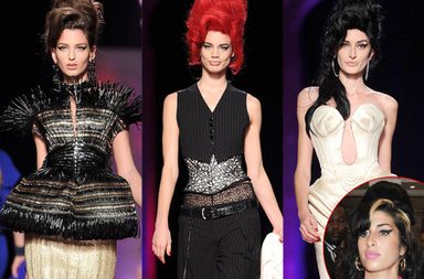 إيمي واينهاوس تظهر في عرض أزياء Jean Paul Gaultier