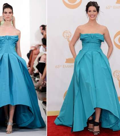 Jessica Pare تتألق بفستان من أوسكار دي لا رانتا 
