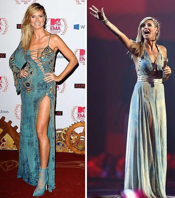 هايدي كلوم تتألق بفستان من فيرساتشي في حفل MTV Europe Music Awards