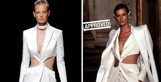 صور البذلة البيضاء من Givenchy وBalmain 