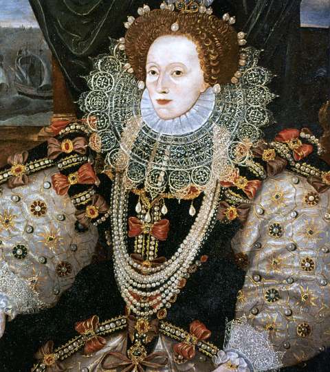 الملكة إليزابيث الثانية والبودرة البيضاء على الوجه