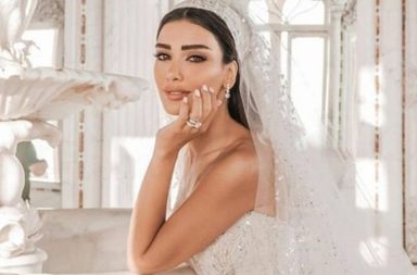 إطلالة زفاف ملوكية لجيسيكا عازار بفستان إيلي صعب وحضور لافت لأصالة!