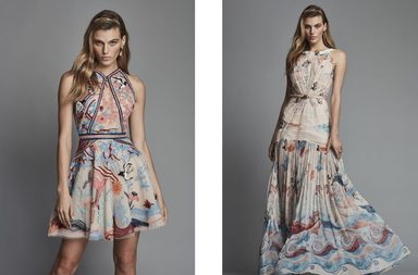 الفساتين المطبعة بالالوان الباستيلية من زهير مراد لصيف 2018