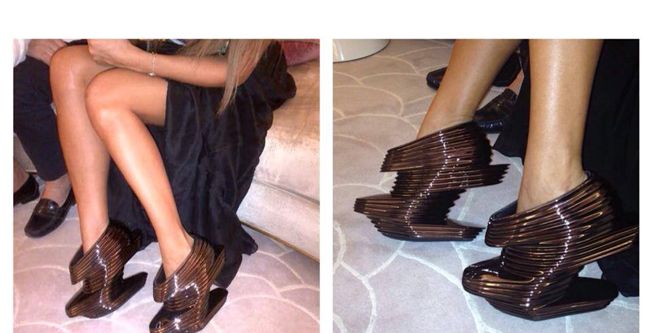 مايا دياب تختار أغرب حذاء في عالم الموضة