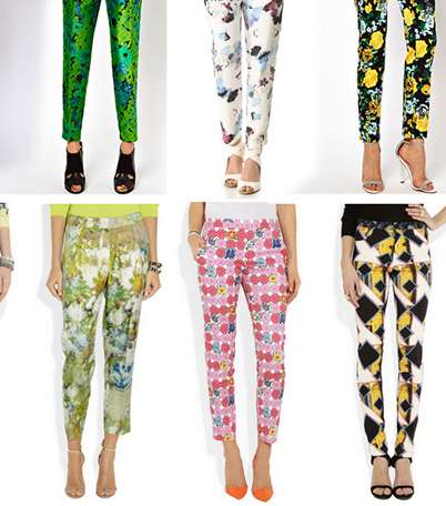 موضة السراويل المطبّعة في ربيع وصيف 2013