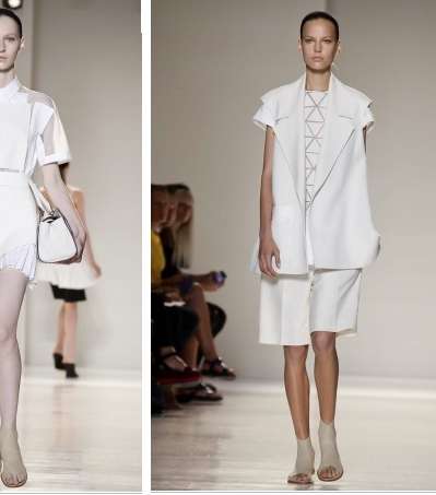 تألقي بالفساتين باللون الأبيض من مجموعة فيكتوريا بيكهام لصيف 2014