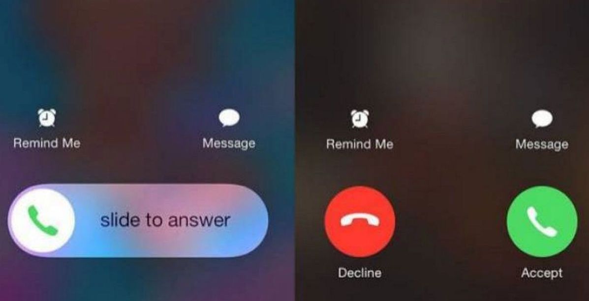 لماذا يظهر أحد هذين الخيارين عند الاجابة على اتصال على iphone ؟