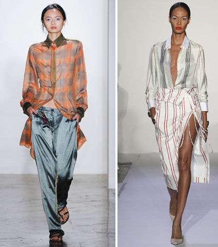 من صيحات الموضة لربيع 2014، القمصان بلونين بموضة الـ Contrast Color Shirts