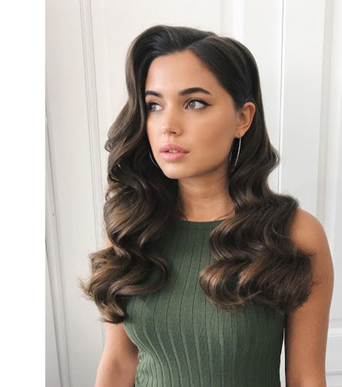 تسريحات ريترو شعر طويل