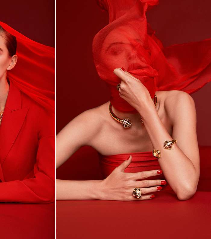 مجوهرات من كارتير Cartier وملابس من ماكس مارا
